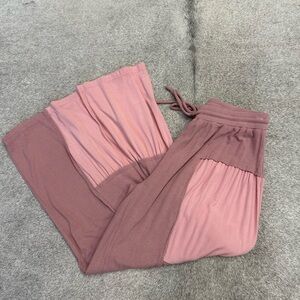 Pink and Mauve Wide-Leg Pants